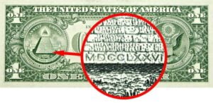 billete de un dólar letras