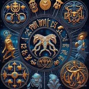 Los doce signos zodiacales en logia