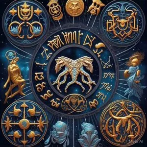 Los doce signos zodiacales en logia